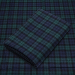 Blue & Green Blackwatch Plaid Flannel Fabric